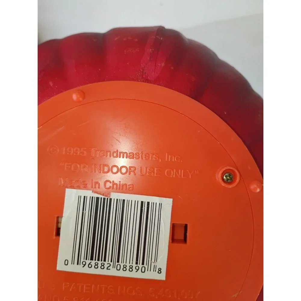 VTG Rare 1995 Trendmasters Red-pink Jack O Lantern Pumpkin Light Foam Blow Mold